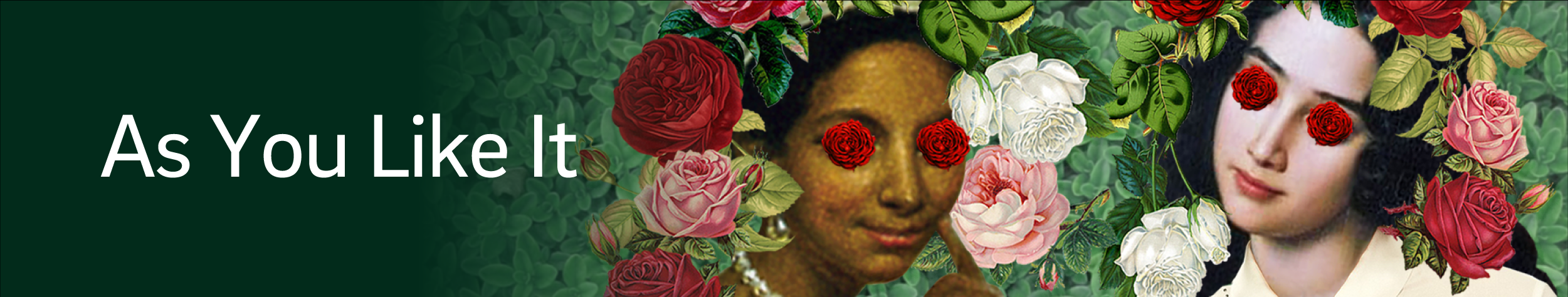 a collage featuring two girls and roses